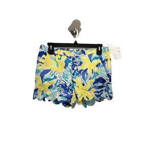 Lilly Pulitzer Magnolia Scalloped Shorts Floral Preppy Size 2